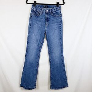 Gap 70s Flare Jeans Womens 4 (27R) Festival Indie Boho Blue Midrise Classic
